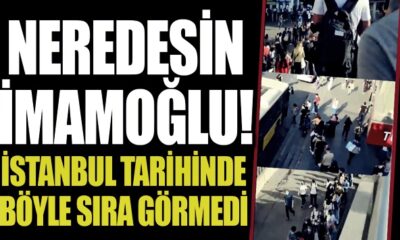 Böyle ulaşım çilesi görülmedi! İstanbul’da üst geçide kadar uzanan yüzlerce metrelik otobüs kuyruğu..