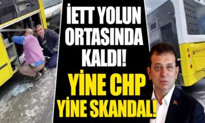 Yine İstanbul, yine ulaşım rezaleti! İETT yolun ortasında kaldı!.
