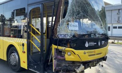 Ataşehir’de kaza! İETT otobüsü ve 2 minibüs birbirine girdi!.