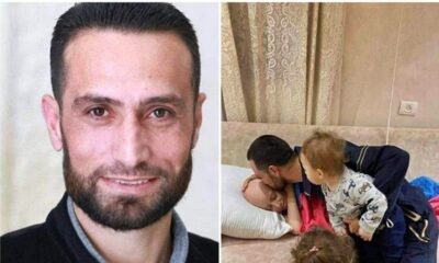 İşgalci teröristlerin gözaltına aldığı Filistinli baba, kanser hastası olan çocuğuna veda edip evden ayrıldı!.