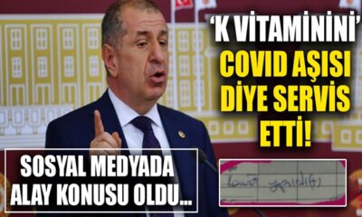 Ümit Özdağ, K vitaminini Covid-19 aşısı gibi servis etmeye çalışınca, sosyal medyada alay konusu oldu!.