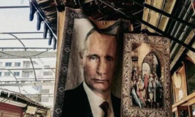 Şam’da Putin resimli seccade kepazeliği..