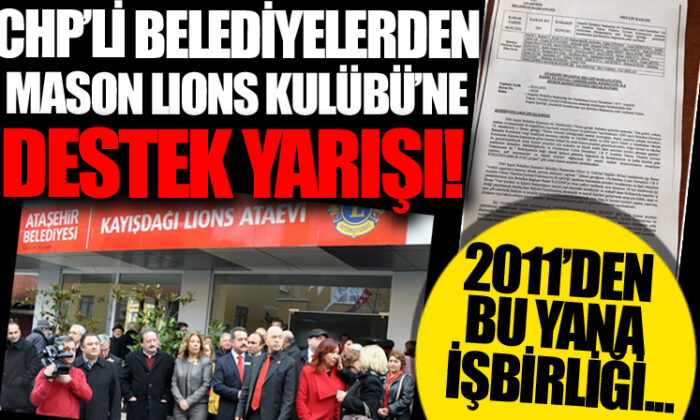 CHP’li belediyelerden mason Lions Kulübü’ne destek yarışı..