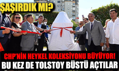 CHP’li belediyeler seri heykel üretiminde! Muratpaşa’ya Tolstoy büstü..