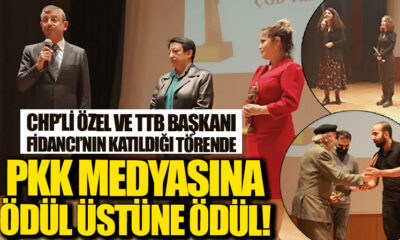 CHP’li Özel ve TTB Başkanı Fincancı’nın katıldığı törende PKK yayın organlarına ödül verildi!.