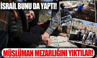 İşgalci teröristler, Müslüman mezarlığını yıktı!.