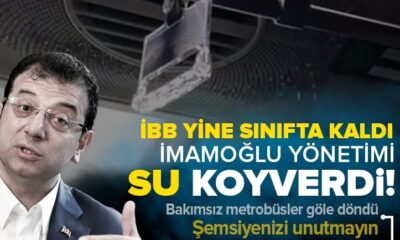 İstanbul’da metrobüslerin tavanlarından su akıyor!.