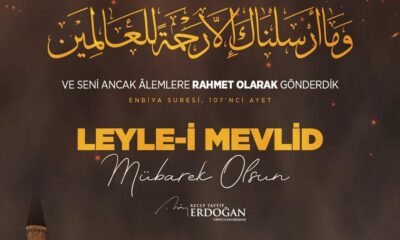 Cumhurbaşkanı Erdoğan’dan Mevlid Kandili mesajı..