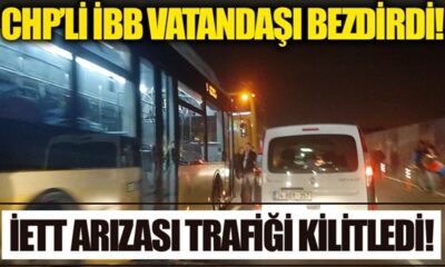 İstanbul’da ulaşım eziyeti! İETT arızası trafiği kilitledi!.