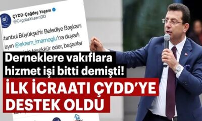 “Hizmet işi bitti” diyen İmamoğlu, ÇYDD için bağış topladı!.