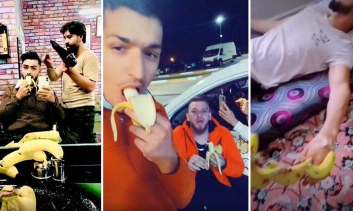 Muz yiyerek çektikleri videoları sosyal medyada paylaşan Suriyelilerden 11’i yakalandı!.