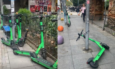 İstanbul scooter mezarlığına döndü!. Kaldırımlarda yürümek neredeyse imkansız!.