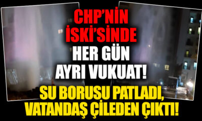 İstanbullulara her gün başka eziyet! Kadıköy’de İSKİ’ye ait su borusu patladı!.