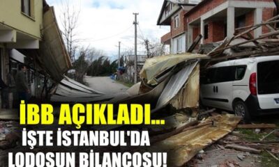 İBB’den lodosa yönelik hasar bilançosu..