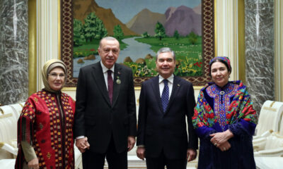 Başkan Erdoğan Türkmenistan’da onuruna verilen yemeğe katıldı!.