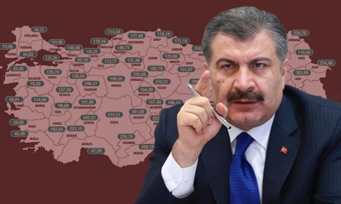İllere göre haftalık vaka sayısı açıklandı!.