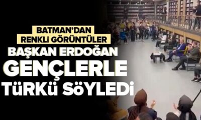 Batman’dan renkli görüntüler! Başkan Erdoğan, gençlerle türkü söyledi!. (video haber)