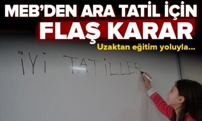MEB’den ara tatil için yeni karar..