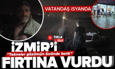 İzmir’i fırtına vurdu, tekneler battı! Vatandaş isyanda.. “Her sene aynı sorunu yaşıyoruz!.” (video haber)