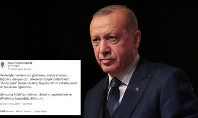 Cumhurbaşkanı Erdoğan’dan Sezai Karakoç için başsağlığı mesajı..