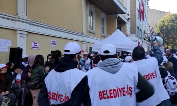 Bakırköy Belediyesi işçilerinin grevi 9’uncu gününde..