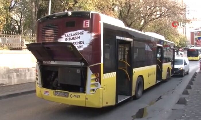 Ataşehir’de İETT otobüsü arızalandı, cadde trafiğe kapandı!.
