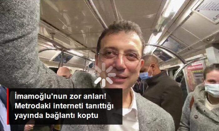 “Metroda internet var” yayını yaparken bağlantı kopunca, İmamoğlu alay konusu oldu!. (video haber)
