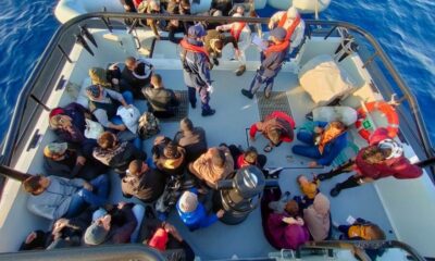 Marmaris açıklarında Türk Kara Sularına itilen 80 göçmen kurtarıldı!.