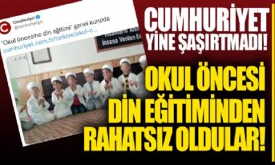 Cumhuriyet Gazetesi okul öncesinde din dersinden rahatsız oldu!.