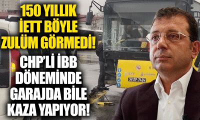 İkitelli’de İETT otobüsü garajda kaza yaptı!.