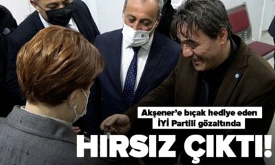 Meral Akşener’e bıçak hediye eden İYİ Partili hırsız çıktı!.