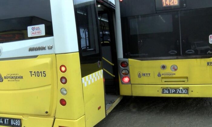 Avcılar’da iki İETT otobüsü çarpıştı!.