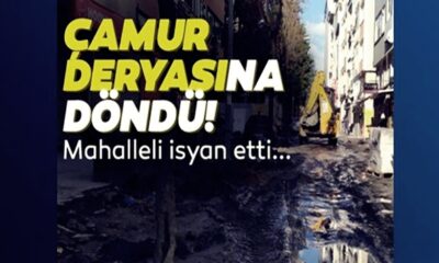 Bitmeyen yok çalışmasında cadde çamur deryasına döndü! CHP’li Bakırköy Belediyesi’ne tepkiler çığ gibi..