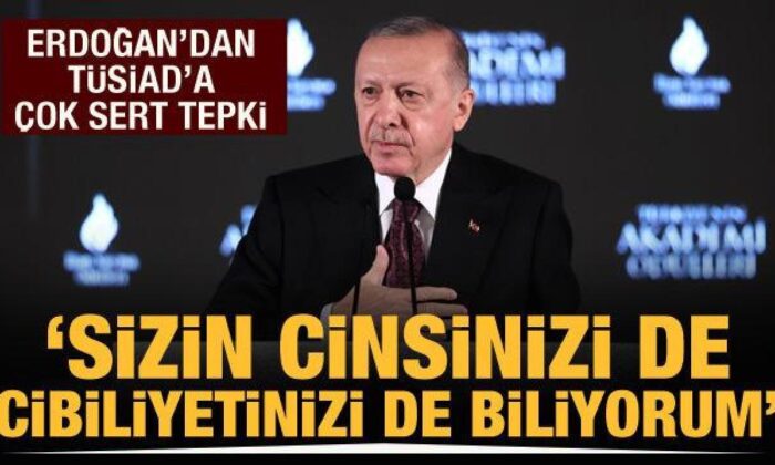 Cumhurbaşkanı Erdoğan’dan TÜSİAD’a çok sert tepki! “Cinsinizi de cibiliyetinizi de biliyoruz!.”