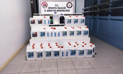 Isparta’da 17 litre sahte içki ile 275 litre etil alkol ele geçirildi!.