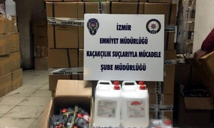 İzmir’de 6 ton sahte etil alkol ele geçirildi!.