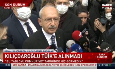 TÜİK’e baskına giden Kılıçdaroğlu kapıdan içeri sokulmadı!.