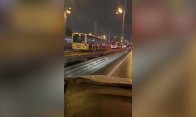 İstanbul’da arızalanan metrobüs, trafiği kilitledi!.