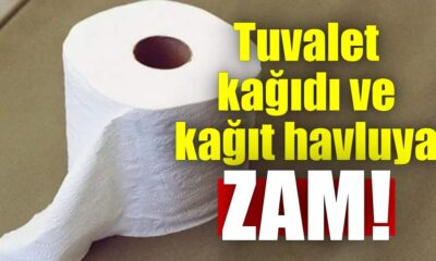 Tuvalet kağıdı ve havlu kağıda yüzde 40 zam..