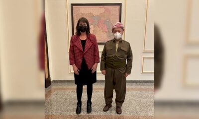 Bak şu Barzo itine hele!. ABD’li şerefsizle Türkiye’yi bölünmüş gösteren harita önünde poz verdi!.