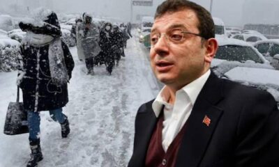 Pişkinliğe bak!. Kar yağarken Ekrem en iyi mücadeleyi vermiş!.
