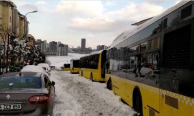 CHP yönetimindeki İBB’nin zavallılığı!. Kara saplanan otobüslerini bile daha çıkaramadılar!.