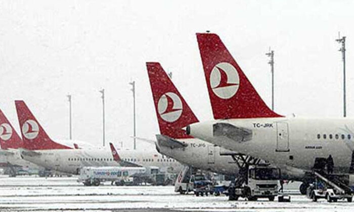 THY’den kar ve fırtına uyarısı!. Seferler iptal edildi!.