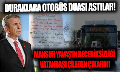 Ankara’da toplu ulaşım çilesi! Vatandaş duraklara otobüs duası asmaya başladı!.