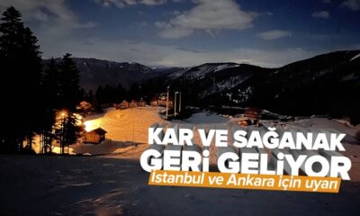 İstanbul ve Ankara için kar ve sağanak yağmur uyarısı..