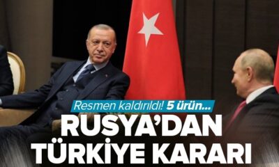 Rusya’dan Türkiye kararı! 5 ürüne yönelik ithalat yasağı resmen iptal edildi!.