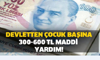 Çocuklu aileler, devletten 300-400-600 TL ödeme alabilecekler!.