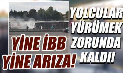 İstanbul’da sıradan bir gün.. Yine metrobüs arızalandı, yolcular yürümek zorunda kaldı!.