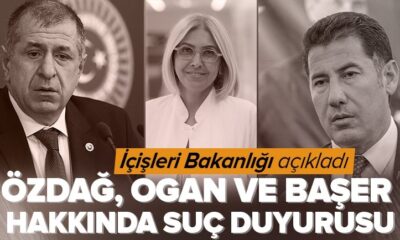 İçişleri Bakanlığı’ndan Ümit Özdağ, Sinan Oğan ve Bengi Başer hakkında suç duyurusu..