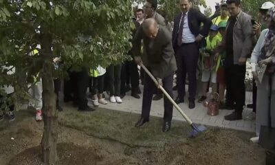 Cumhurbaşkanı Erdoğan, Atatürk Havalimanı’na ilk fidanı dikti!.